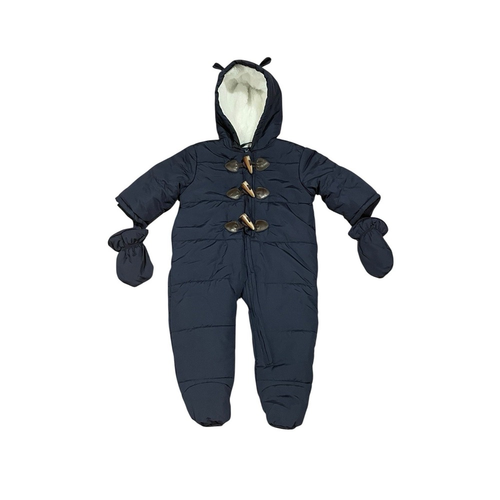 6 - 9 Months Childrens Place Bunting Blue Fleece Lined Coat Boys Baby Jacket